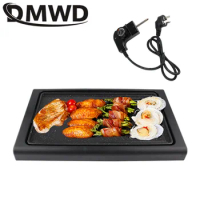 Electric Smokeless BBQ Grill Household Outdoor Camping Picnic Non-stick Pan Baking Plate Stove Griddle Korean Barbecue Machine
