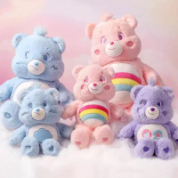 Miniso Care Bears Series Soft Plush Dolls Cute Sitting Bears Toy Kawaii Anime Peripheral Children Birthday Kids Gifts