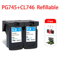 Compatible Refillable Ink Cartridge For Canon 745 746 PG745 CL746 Pixma MG3070 MG3077 MX497 TS207 TS307 TS3170 TR4570 Printer