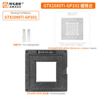 Amaoe RTX3060 RX580 RTX2060 RTX2070 N18E RTX2080 GTX1080Ti GTX1060 Reballing set GPU Chip BGA Stencil Weld Solder Tin Plant Net