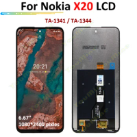 6.67" IPS LCD For Nokia x10 x20 LCD Display Touch Panel Screen Digitizer Assembly For Nokia X20 TA-1341, TA-1344 LCD