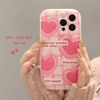 Cartoon Cute Heart Phone Case for iPhone 11 12 13 14 Pro Plus Max Silicone Air Cushion Phone Case for Apple iPhone X XS XR 6 7 8