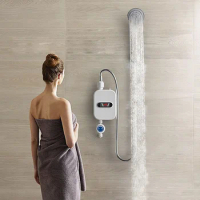 Instant Water Heater Shower 220V EU Plug Bathroom Faucet Hot Water Heater 3500W Electric Water Heater Tankless Instant Heating