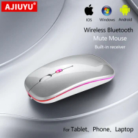Portable Wireless Bluetooth Mouse Rechargeable Silent Mouse For Xiaomi Laptop Notebook Air Pro MX250 12.5" 13.3" 15.6" Mi Book