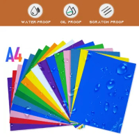 10Sheets A4 Printer Paper Self-adhesive Stickers Color Label Paper Laser Inkjet Printing Students Children Pattern DIY Paper