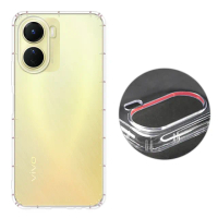 【RedMoon】vivo Y16 4G 防摔透明TPU手機軟殼 鏡頭孔增高版