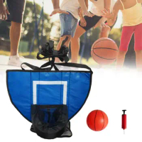 Mini Basketball Hoop Trampoline Basketball Hoop Set with Mini Ball Pump Waterproof Toy Kit for Simple Installation on for Kids
