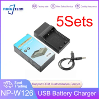 5Sets NP-W126 USB Charger BC140 for Fujifilm X-T30 II X-A3 X-E1 X-E2 X-M1 X-Pro1 X-Pro2 X-T1 IR X-T10 HS30EXR HS50EXR Camera