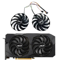 2PCS/SET NEW T129215SU DUAL RX 5500XT EVO OC GPU FAN，For ASUS DUAL RX 5500XT-O8G-EVO Graphics card cooling fan