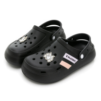 【PLAYBOY】玩酷主張 輕量防水2WAY洞洞鞋-黑-PY0002