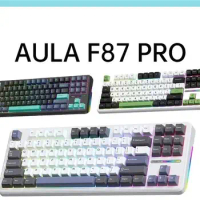 Aula F87 PRO Mechanical Keyboard 3 Mode 2.4G/USB/Bluetooth Tri Mode Wireless Keyboard 87 Key Hotswap RGB PBT Gaming Keyboard