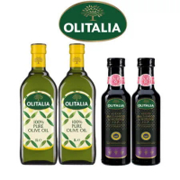 Olitalia奧利塔純橄欖油(1000mlx2瓶)+摩典那巴薩米可醋250mlx2瓶-禮盒組