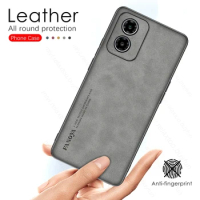 Luxury Lambskin Leather Case For Motorola Moto G34 5G TPU Soft Frame Protection Fundas On MotoG34 Moto Rola G34 G 34 34G 5G 2024