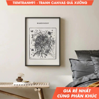 Tranh treo tường, Kandinsky Blak White Wall Art, Expressionism Poster, Kandinsky Wall Art, Old Illus