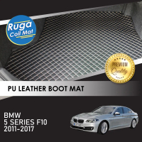 BMW 5 SERIES F10 (2011 - 2017) Karpet Bonet Kulit PU PREMIUM QUALITY PU Leather Boot Carpet Compatib
