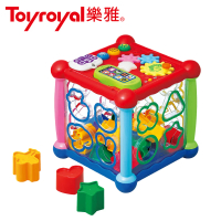 【Toyroyal 樂雅】透明聲光積木益智盒(聲光玩具益智盒六面盒)