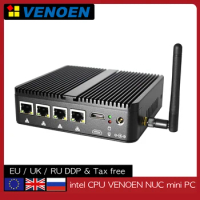 Quad Core Fanless Mini PC Celeron J4125 4Intel LAN with SIM Card Support 3G/4G Firewall Router Desktop Micro Computer AES-NI