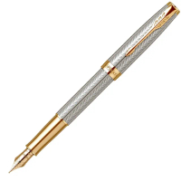 【PARKER】《派克 卓爾致臻 18K F尖 純銀鋼筆》