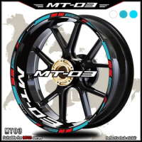 For YAMAHA MT-03 17 Inch Motorcycle Wheel Hub Modified Mt03 Rim Decal Decoration Waterproof High Reflection Sticker Accessories