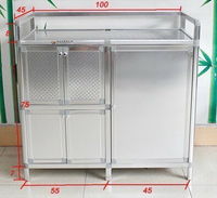 不鏽鋼碗櫃櫥櫃煤氣灶櫃防水鋁合金陽儲物櫃餐邊櫃
