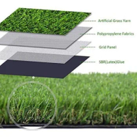 Realistic thick artificial lawn indoor and outdoor garden lawn landscape synthetic grass mat - thick fake grass carpet 5FTX16FT