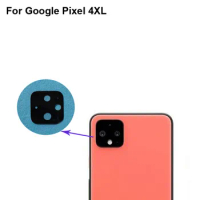 2PCS High quality For Google Pixel 4 XL 4XL Back Rear Camera Glass Lens test good For Google Pixel4 XL 6.3" Replacement Parts