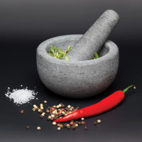 【Master Class】花崗岩香料磨搗組 / 研磨缽 磨藥機 搗泥器 杵臼 搗缽