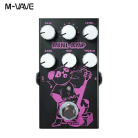 M-VAVE MINI-AMP Pre-amp Simulation Guitar Effect Pedal 9 Classic Amp Effects 3 Band EQ True Bypass Guitar Parts &amp; Accessories
