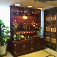 Rosewood Shrine Clothes Closet Shrine Altar Tibetan Altar Cabinet Solid Wood Hall Buddha Shrine Buddhist Hall