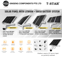 7-STAR* 40W/60W/80W/120W - 20AH/30AH/40AH/60AH Industrial Grade Solar Panel Series with Built in 186