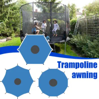1pcs Trampoline Shade Cover Waterproof Oxford Outdoor Trampoline Sunshade Foldable Sun Protection Trampolines Canopy Anti-UV