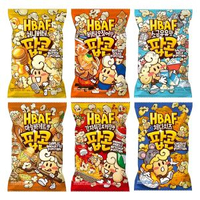 HBAF 韓國芭蜂 - 6種爆米花80克各1包 - 果仁 堅果 點心 點心 乾果零食 平行進口