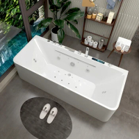 Household Massage Bathtub Bathroom Toilet Adult Independent Thermostatic Bath Tub Waterfall Faucet Design Bubble Jacuzzi