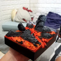 Diorama Lava Miniatur Action Figure Diorama
