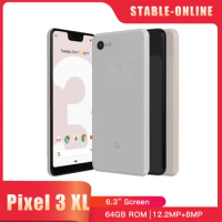 Original Google Pixel 3 XL 4G Mobile Phone 6.3'' P-OLED Fingerprint 4GB+64GB/128GB 12.2MP+8MP Snapdragon 845 Octa-Core CellPhone