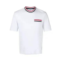 Thom Browne Pointelle-Knit Cotton T-Shirt White 2 White