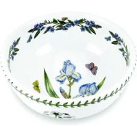Portmeirion Botanic Garden Salad Bowl | England from Fine Earthenware | Microwave and Dishwasher Safe