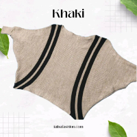 Batwing Knitwear Baju Rajut Garis-garis