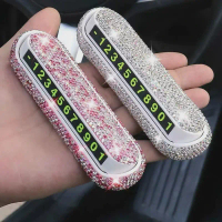 Fashion car parking number plate hidden temporary license plate center console decoration electric c