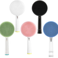 1/3/6 Pcs Silicone Facial Cleansing Brush Replacement Head For Oral B Braun Electric Toothbrush Face Exfoliating Deep Cleaning