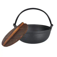 Camping Cast Iron Pot Camping Pot With Lid Nonstick Cast Iron Skillet QuickHeat Lightweight Pot With Handle For Outdoor Camping