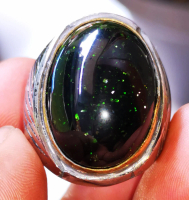 Batu akik asli Black oval Papua jumbo