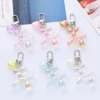 keychain jelly Balloon Dog Keychain Anime Figures Keychains Pendant Colorful Cartoon Dog Phone Chain Toys Gifts For Kids