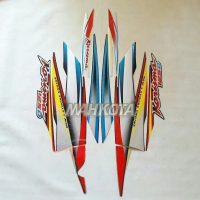 [BISA COD] Striping Stiker Polet Sepeda Motor List honda karisma 125D 2003 hitam silver full list bo