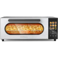 10-in-1 Air Convection Toaster Oven, 15L Convection Toaster Oven Cooker with Color LCD Display and Touch Screen, Toaster