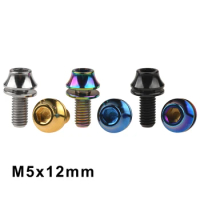 Weiqijie Titanium Bolt M5x12mm With Washer Bicycle Bottle Cage Screw For Bicycle Bottle Cage Fixing