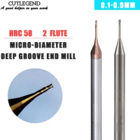long neck end mill 2 flutes CNC carbide milling cutters deep groove milling cutters mold steel long neck coated End mill milling