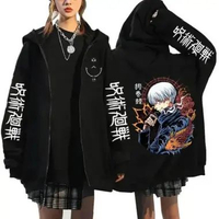 Jaket Jujutsu Kaisen Zip Up Hoodies Gojo Satoru Gothic Zippper MOTIF 6 L
