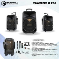 Speaker Portable Bluetooth 12 Inch Hardwell Powerful 12 Pro Original Include Mic Wireless