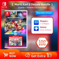 Mario Kart 8 Deluxe Bundle (Game + Booster Course Pass) Nintendo Switch Game Deals Physical Game Card for Switch OLED Lite